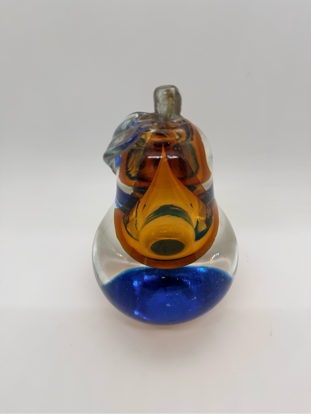 vintage Murano glass paperweight Pear